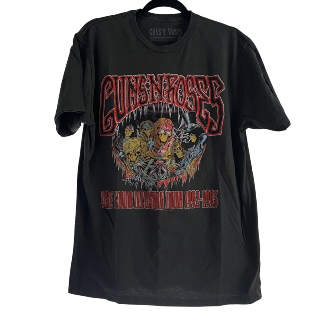 Guns N Roses Use Your Illusion Tour Tour Black XL Tshirt Classic Rock Band EUC